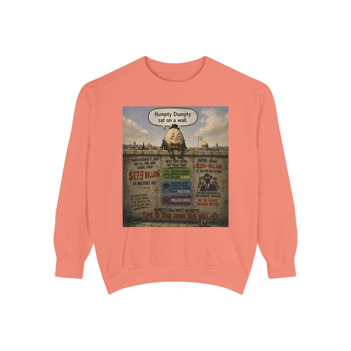 Humpty's Wall — Sweatshirt | Border Satire Art Crewneck