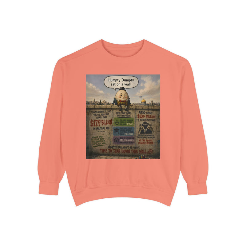 Humpty's Wall — Sweatshirt | Border Satire Art Crewneck