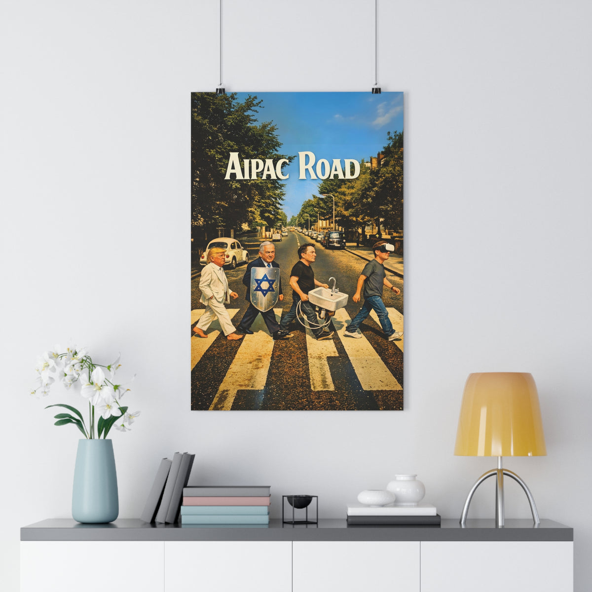 AIPAC Road — Art Print | Political Satire Lobbying Poster