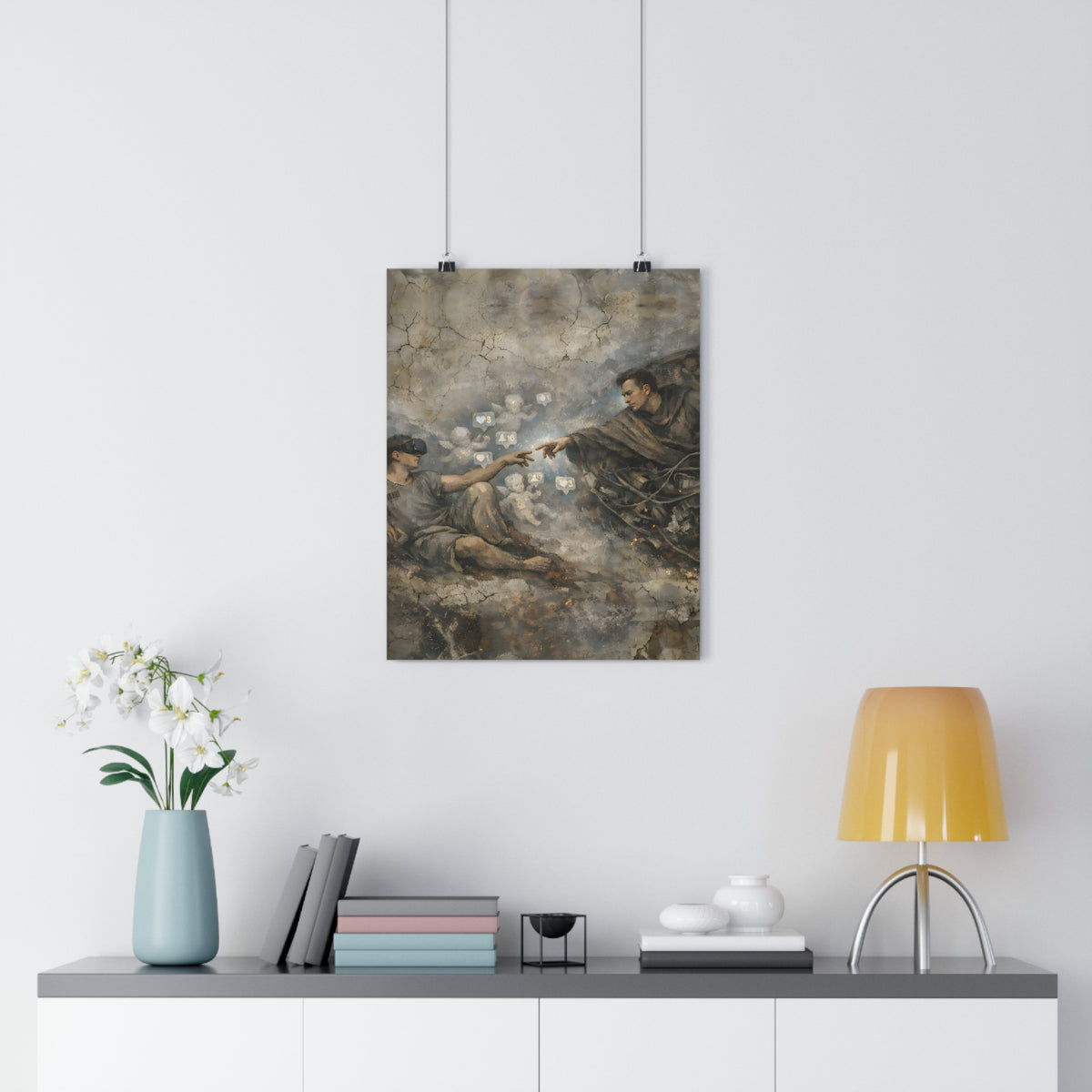 The Creation of Algorithm — Art Print | Tech Satire Poster