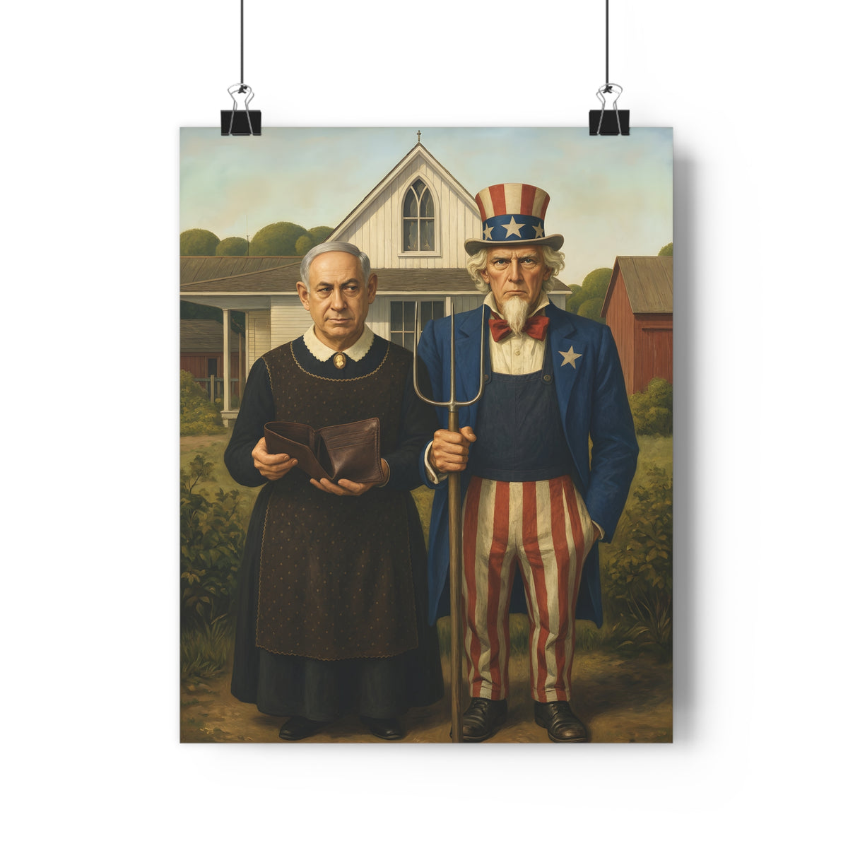 American Gothic, Revised — Art Print | Political Satire Poster