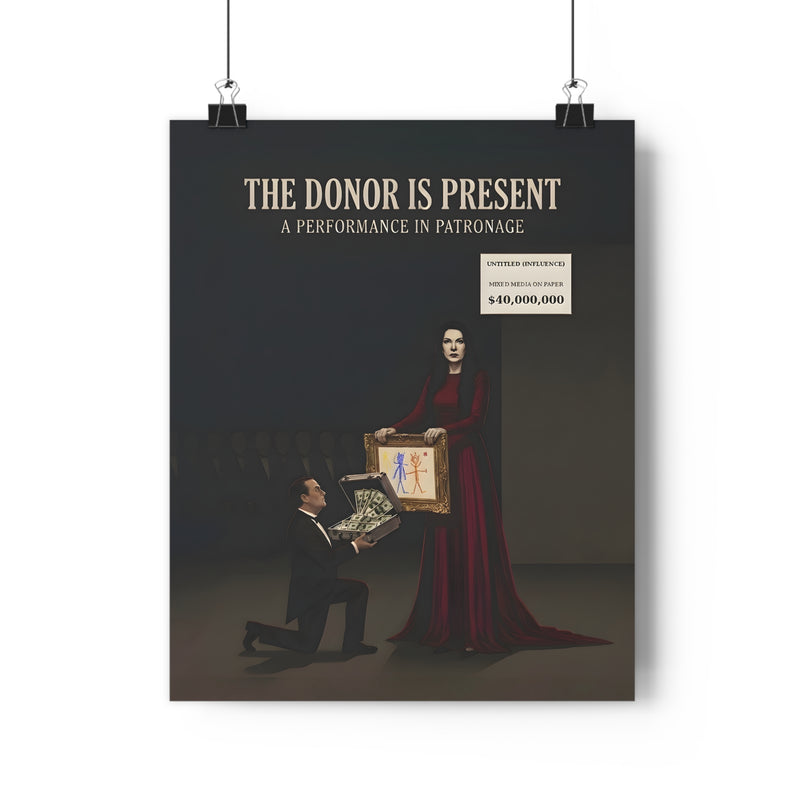 The Donor Is Present — Art Print | Satire Poster
