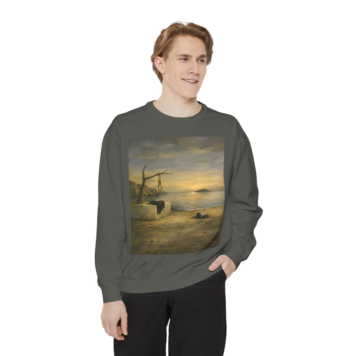 The Persistence of Epstein — Sweatshirt | Surreal Scandal Satire