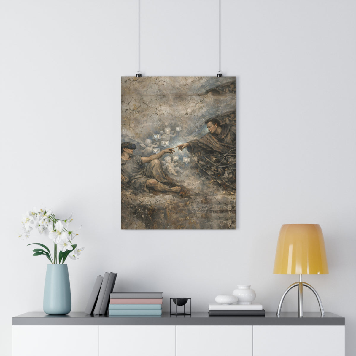 The Creation of Algorithm — Art Print | Tech Satire Poster
