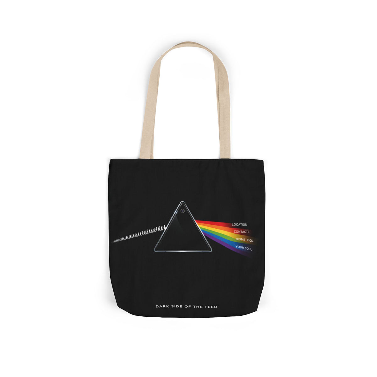 Dark Side of the Feed — Tote | Satire Canvas Bag