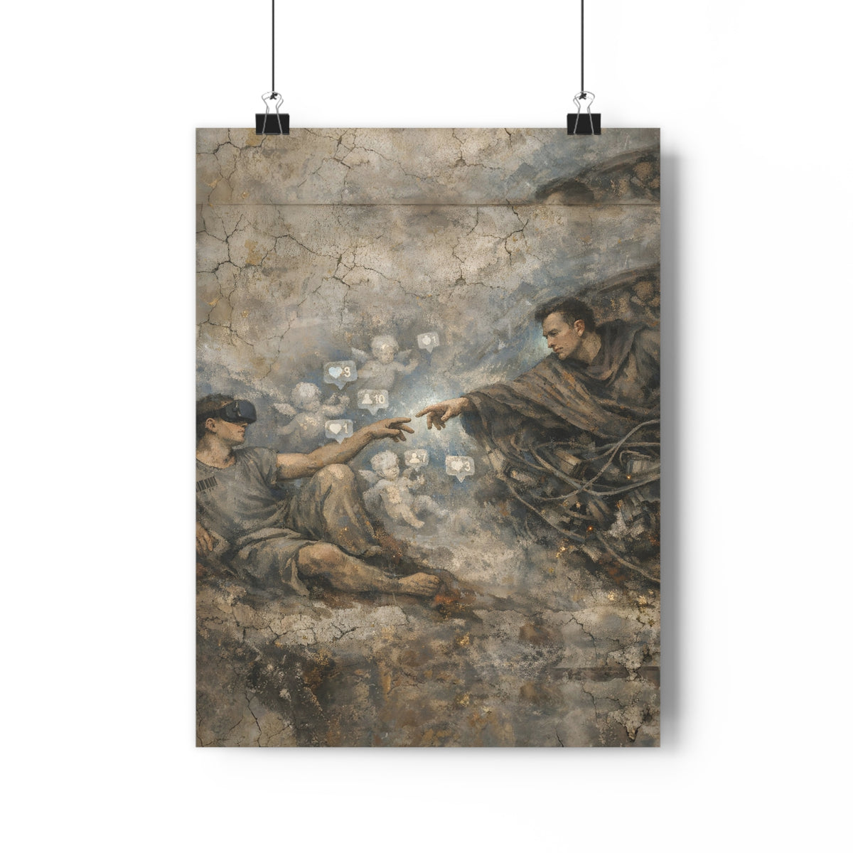 The Creation of Algorithm — Art Print | Tech Satire Poster