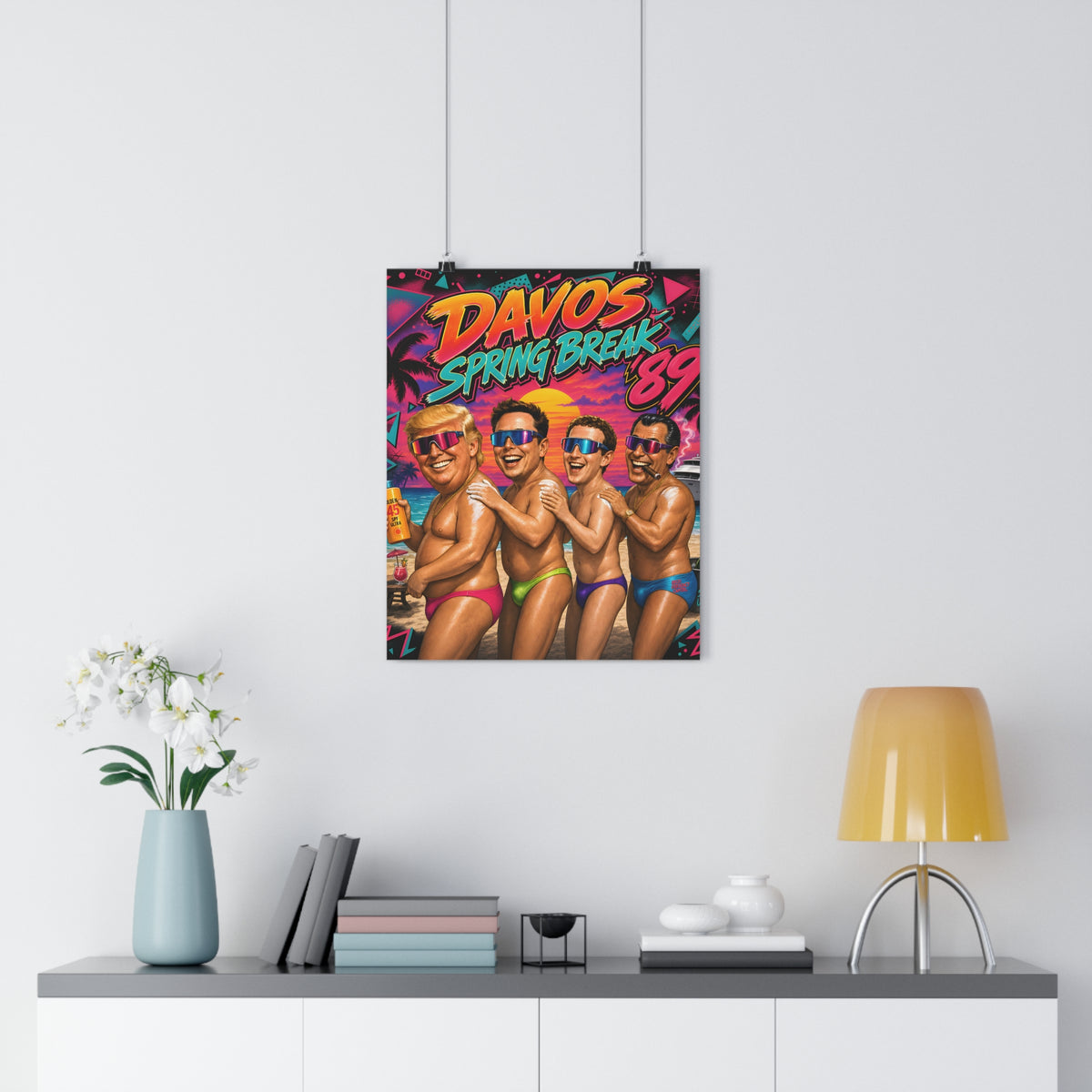 Davos Spring Break '89 — Art Print | Oligarch Satire Poster