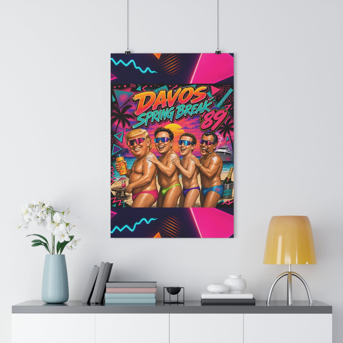 Davos Spring Break '89 — Art Print | Oligarch Satire Poster