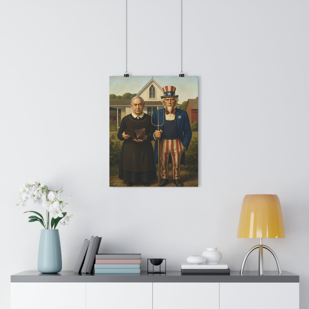 American Gothic, Revised — Art Print | Political Satire Poster