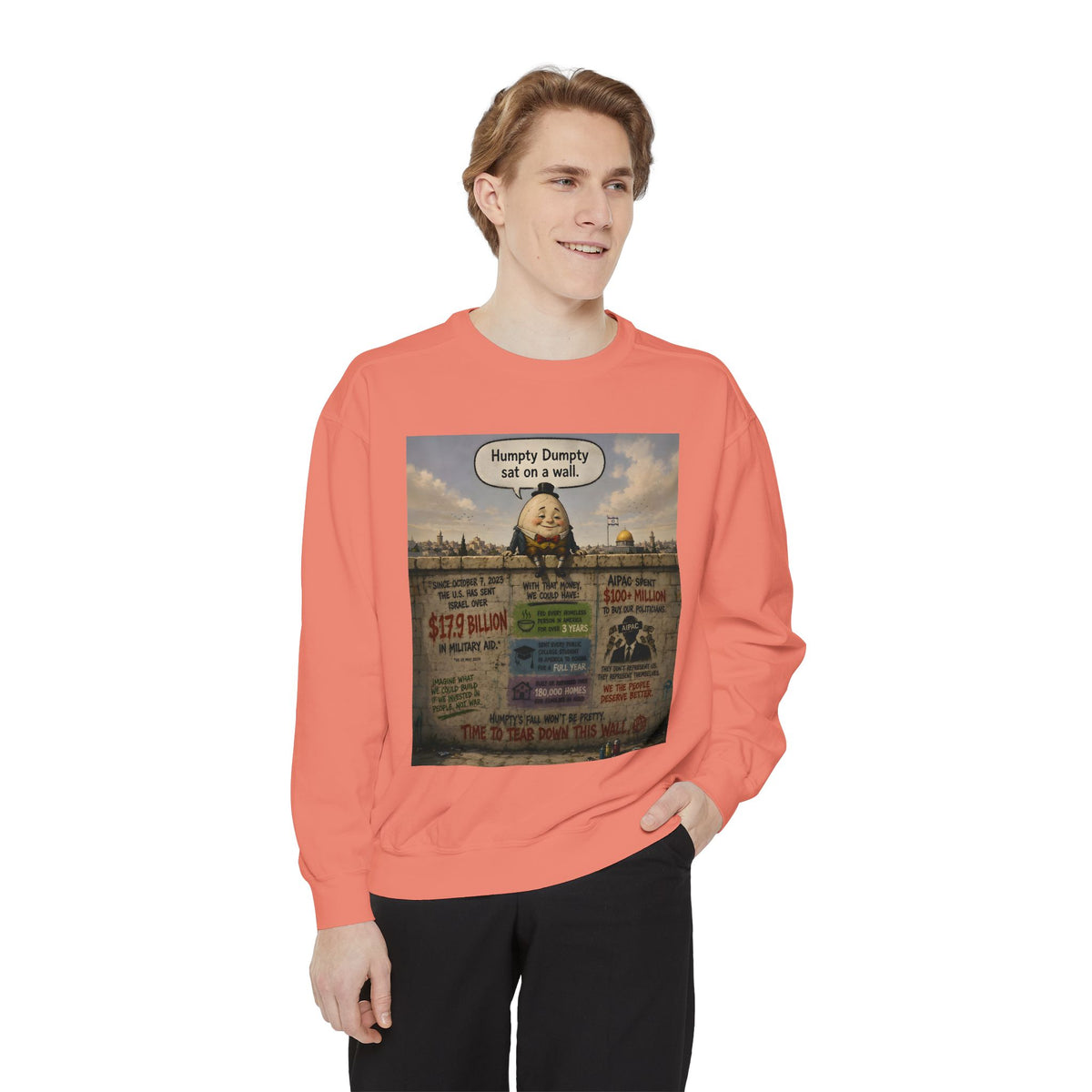 Humpty's Wall — Sweatshirt | Border Satire Art Crewneck