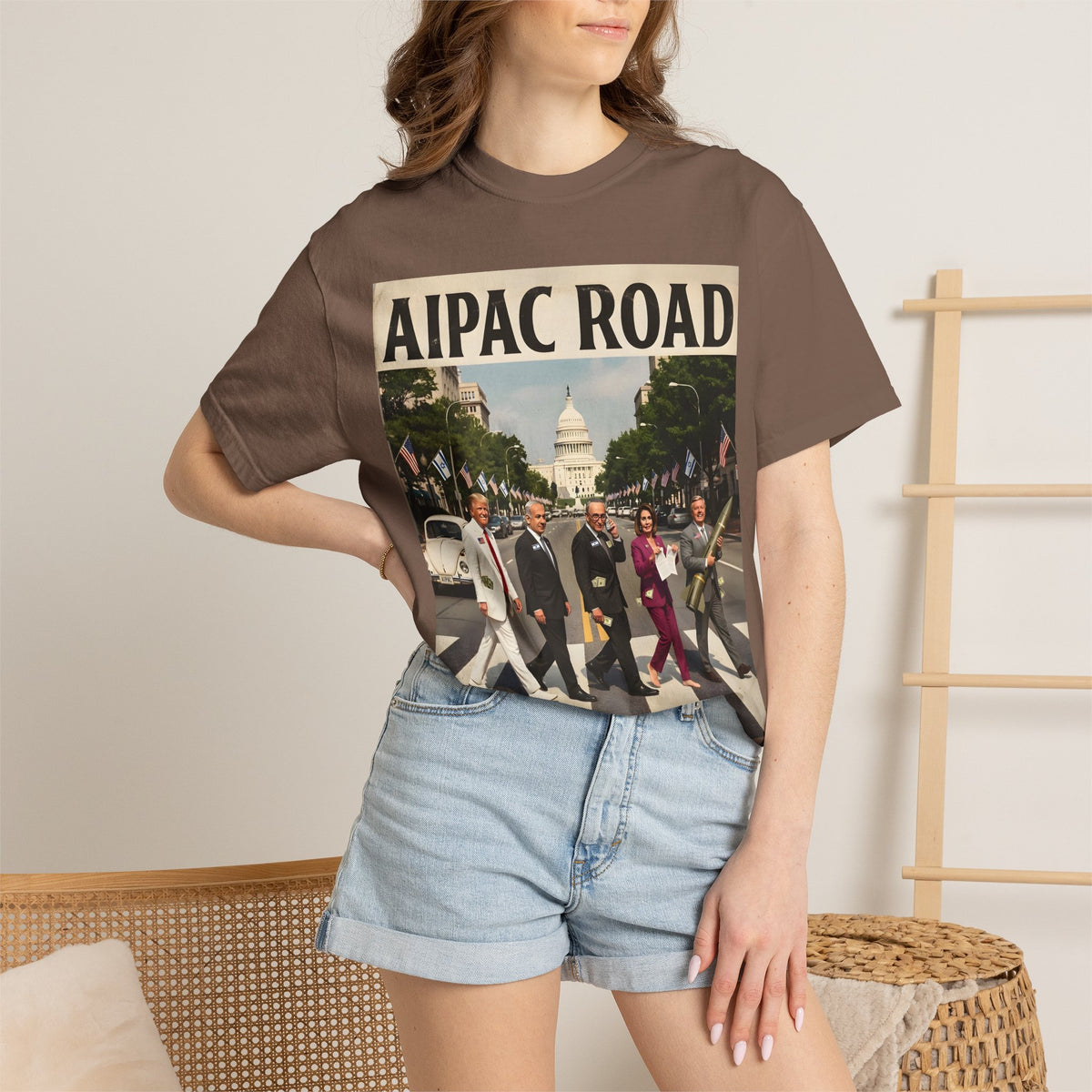 AIPAC Road — T-Shirt | Political Satire Lobbying Art Tee