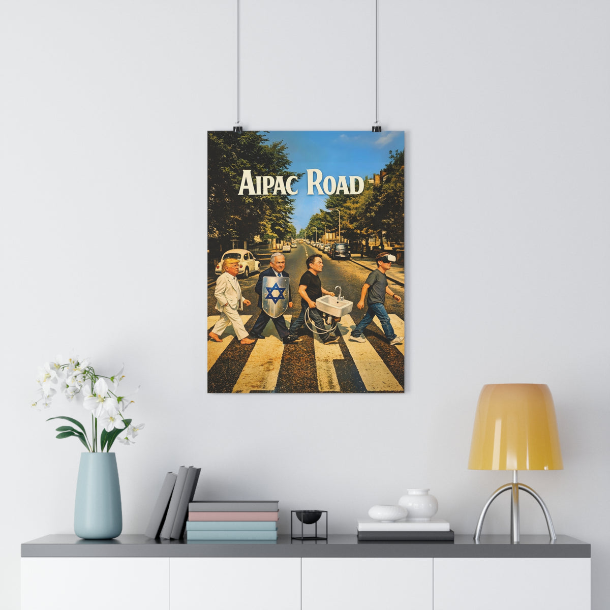 AIPAC Road — Art Print | Political Satire Lobbying Poster