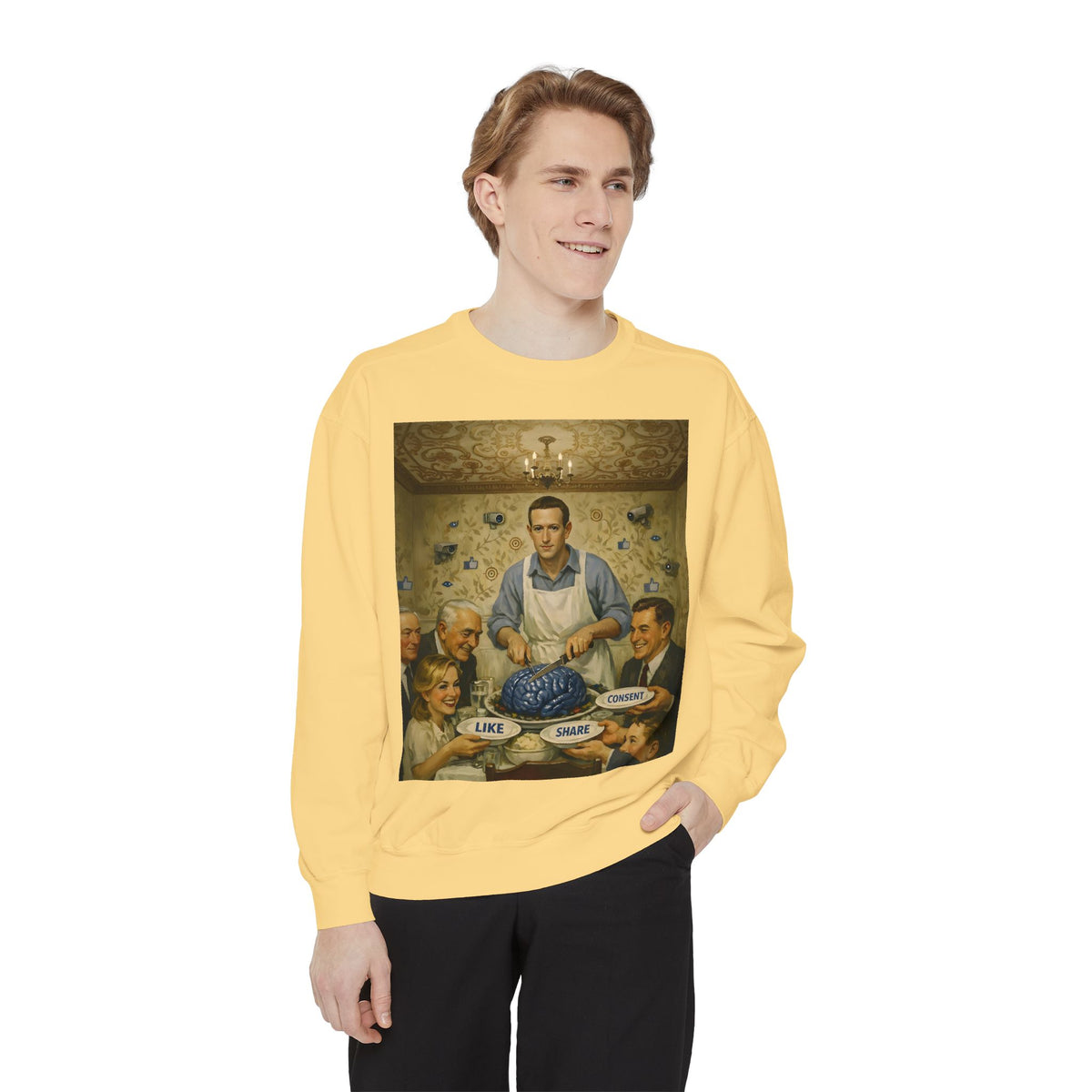 Terms of Service — Sweatshirt | Big Tech Privacy Satire Art