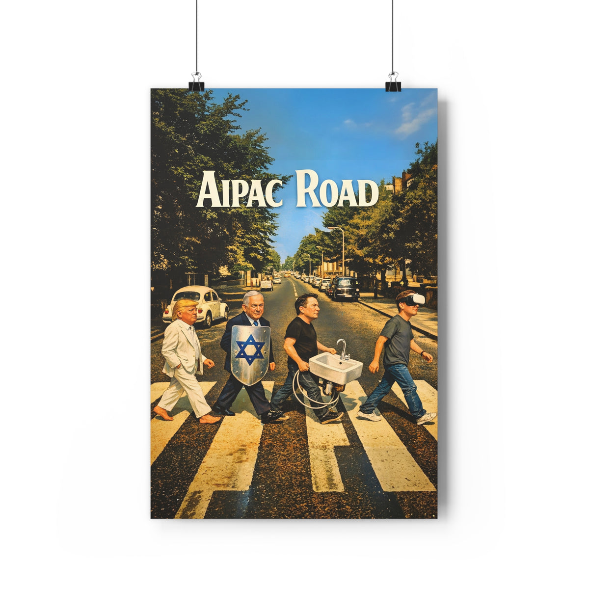 AIPAC Road — Art Print | Political Satire Lobbying Poster