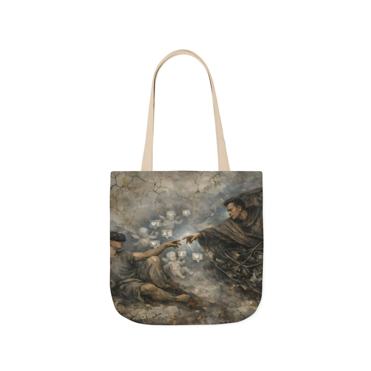 The Creation of Algorithm — Tote Bag | AI Satire Carryall