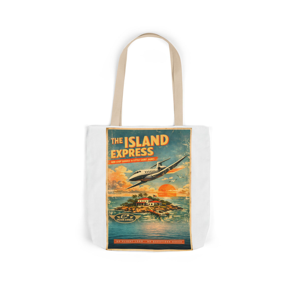 The Island Express — Tote | Satirical Art Bag
