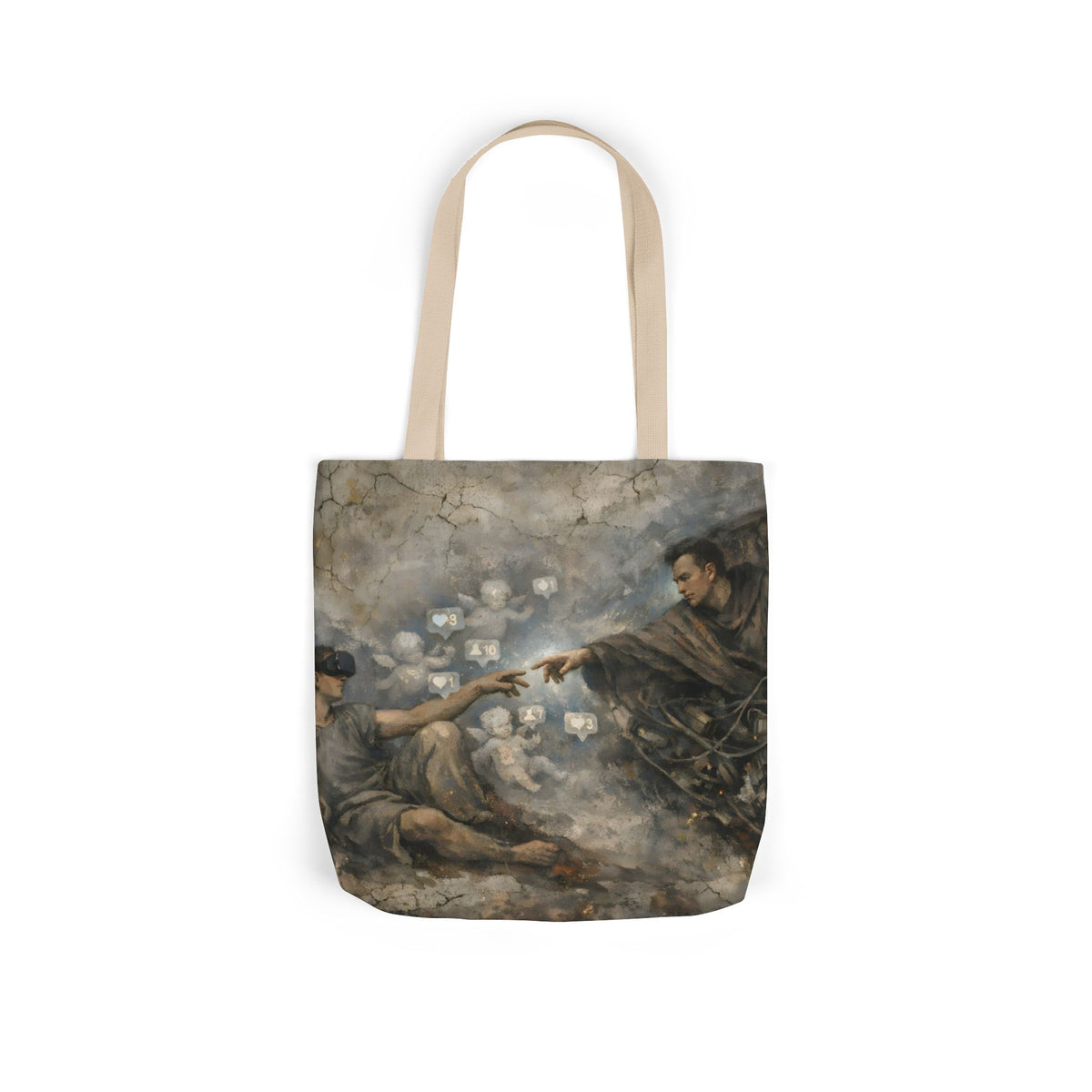 The Creation of Algorithm — Tote Bag | AI Satire Carryall