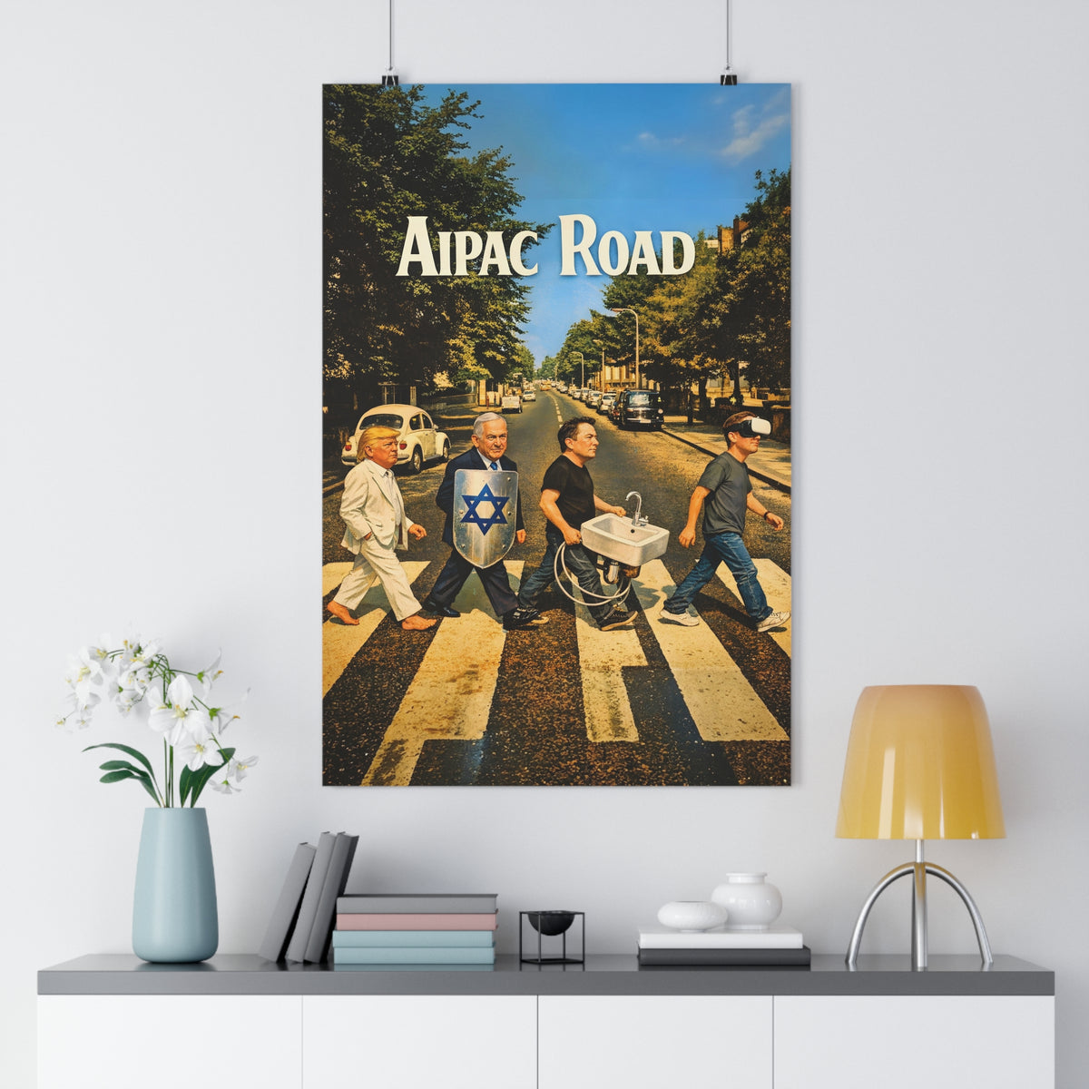 AIPAC Road — Art Print | Political Satire Lobbying Poster