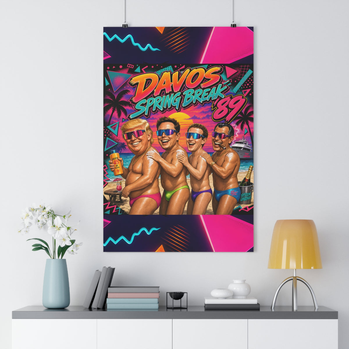 Davos Spring Break '89 — Art Print | Oligarch Satire Poster