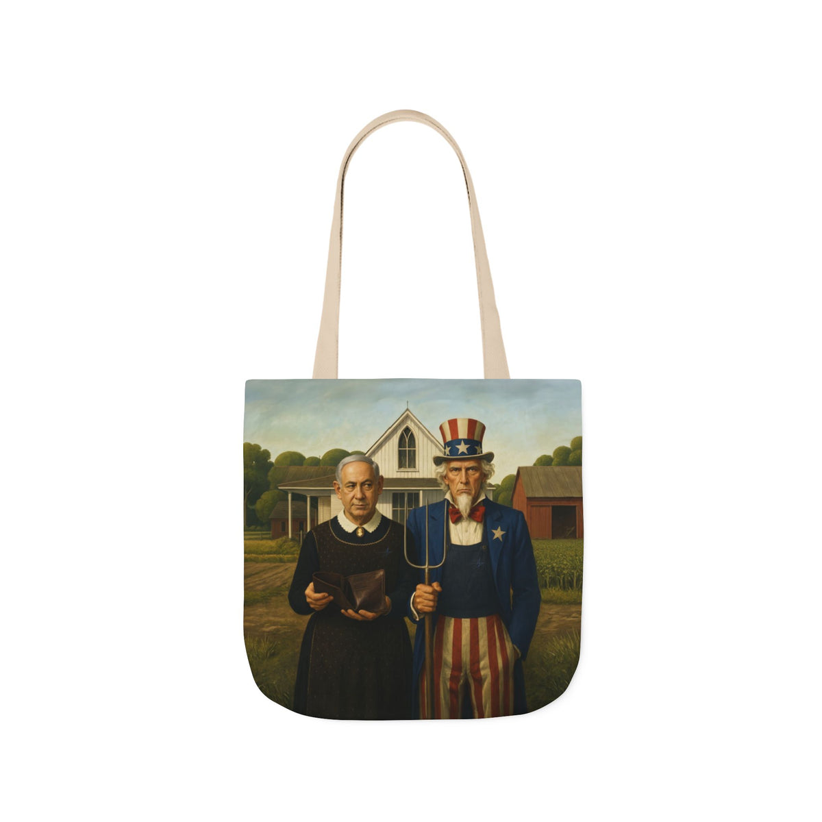 American Gothic, Revised — Tote Bag | Satirical Art Carryall