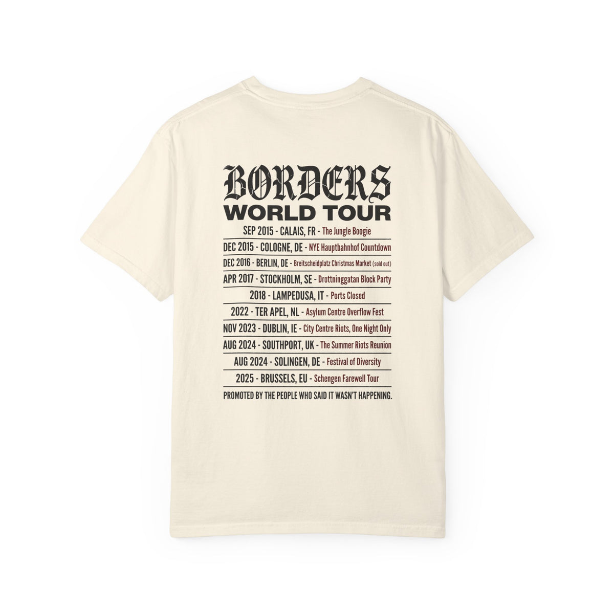 Borders World Tour — T-Shirt | Political Satire Tee