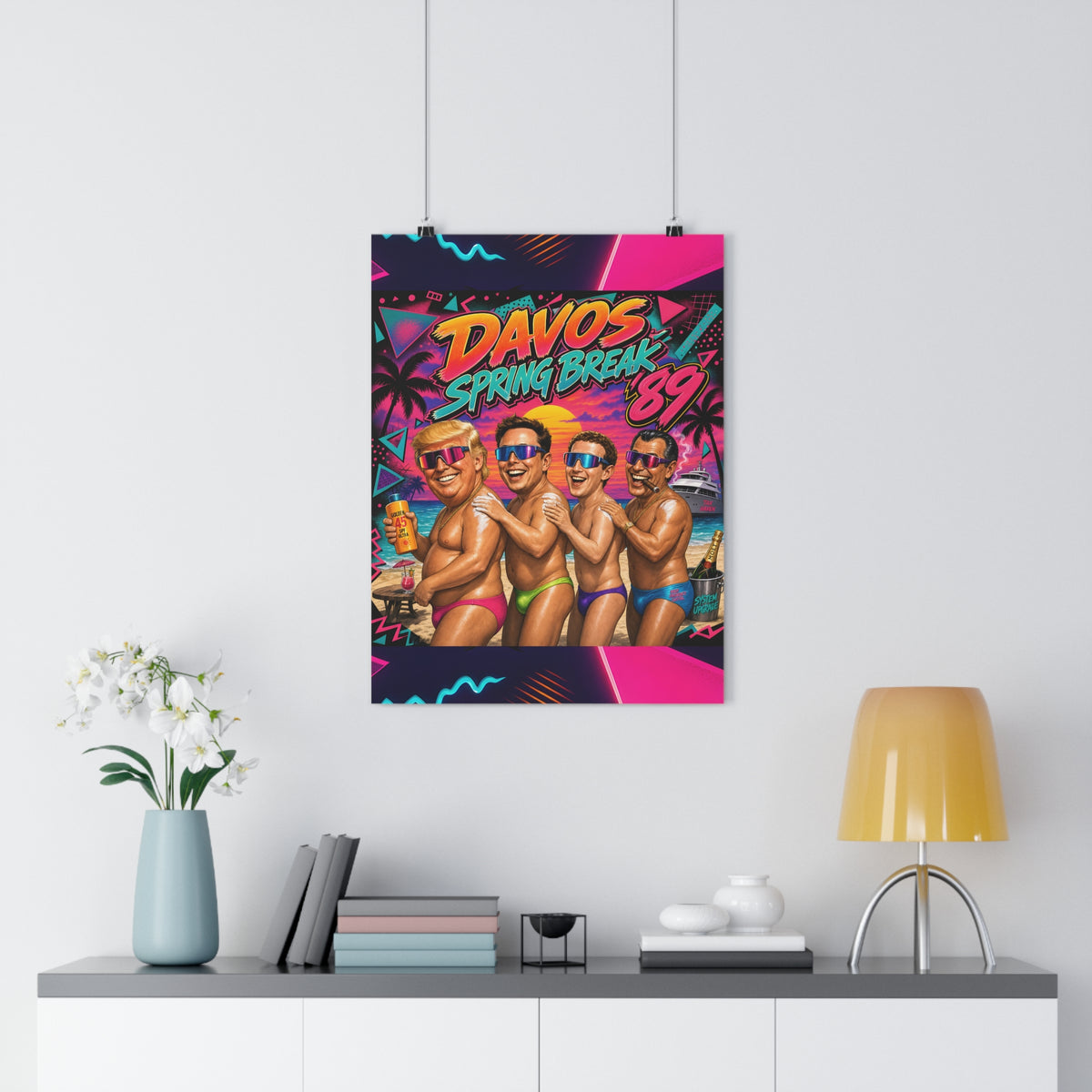 Davos Spring Break '89 — Art Print | Oligarch Satire Poster