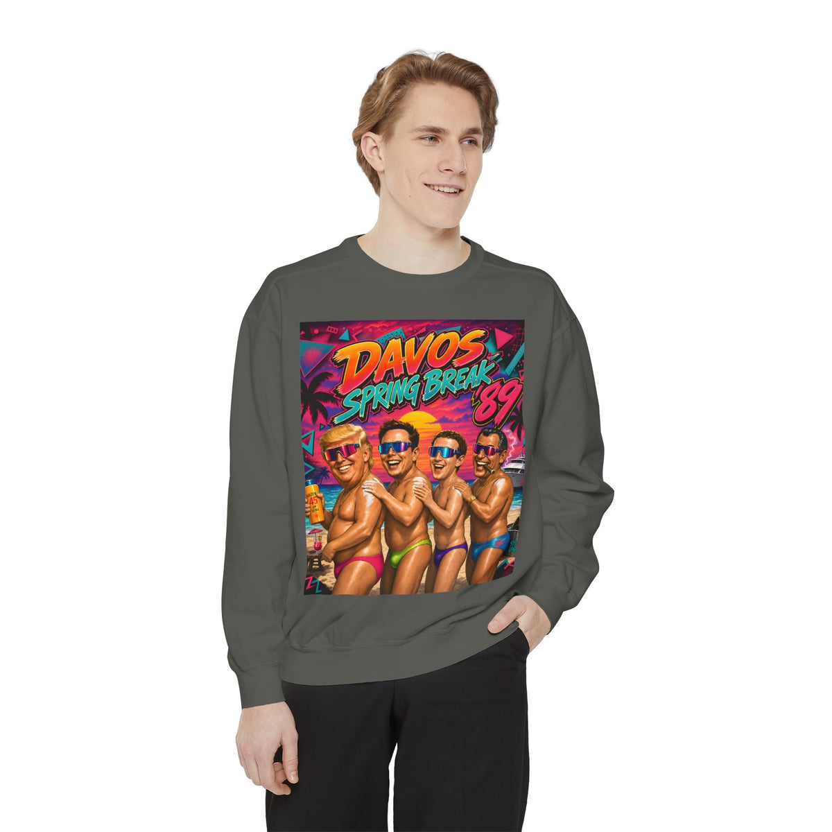 Davos Spring Break '89 — Sweatshirt | Oligarch Satire Art