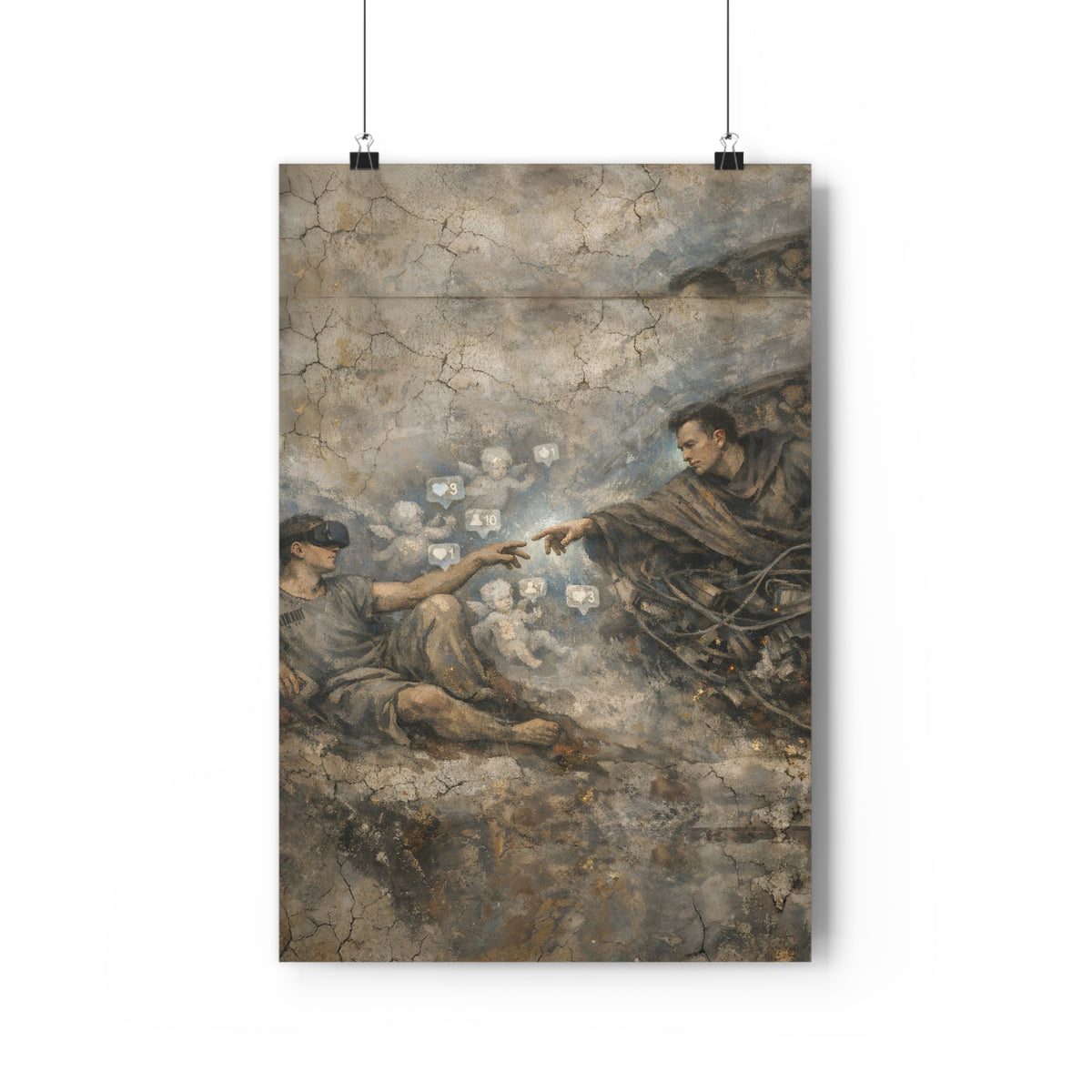 The Creation of Algorithm — Art Print | Tech Satire Poster