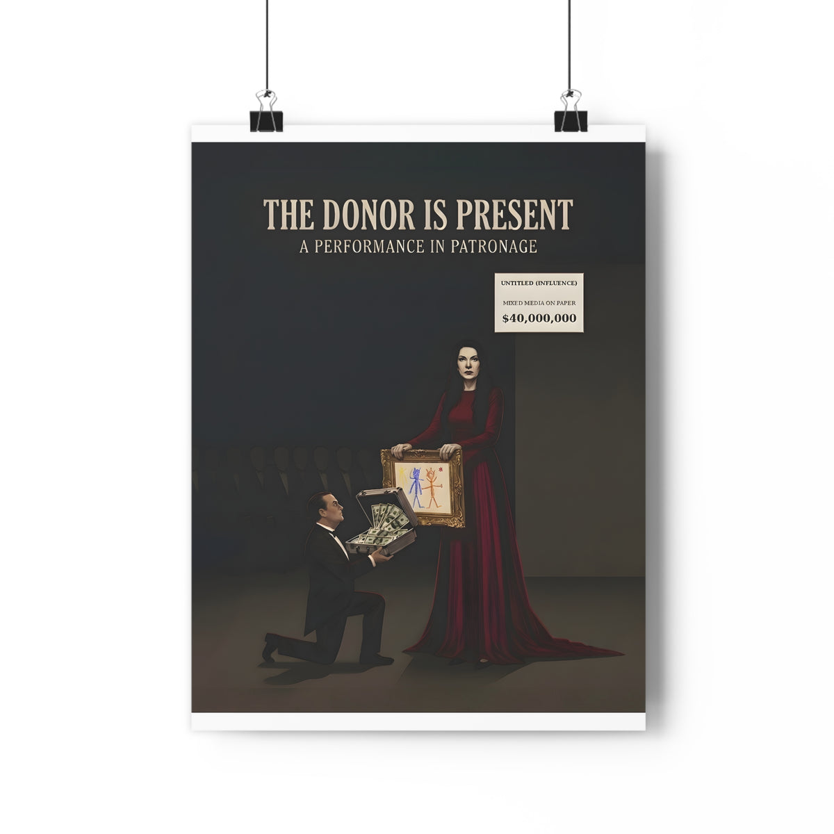 The Donor Is Present — Art Print | Satire Poster
