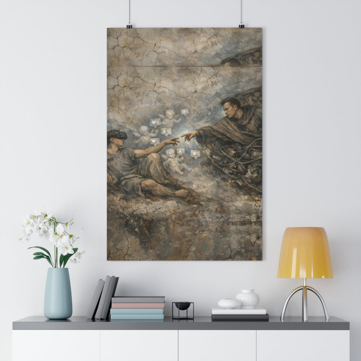 The Creation of Algorithm — Art Print | Tech Satire Poster