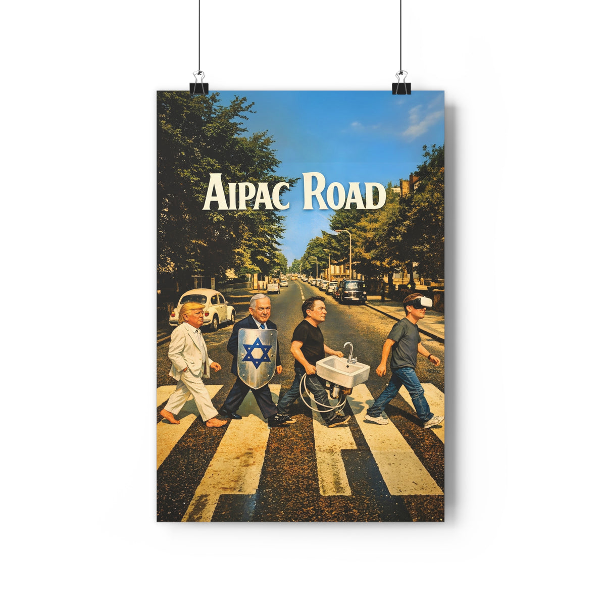 AIPAC Road — Art Print | Political Satire Lobbying Poster