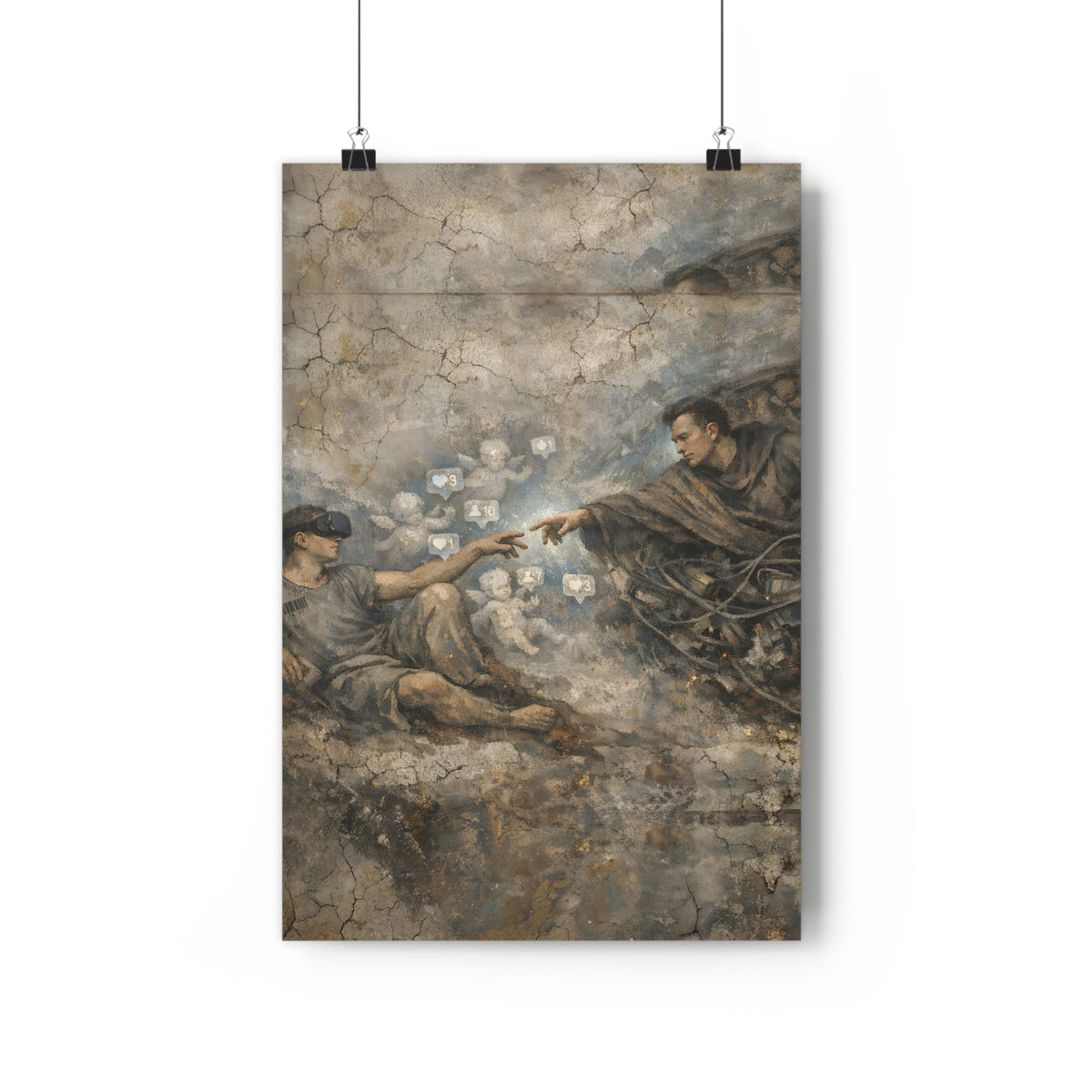 The Creation of Algorithm — Art Print | Tech Satire Poster