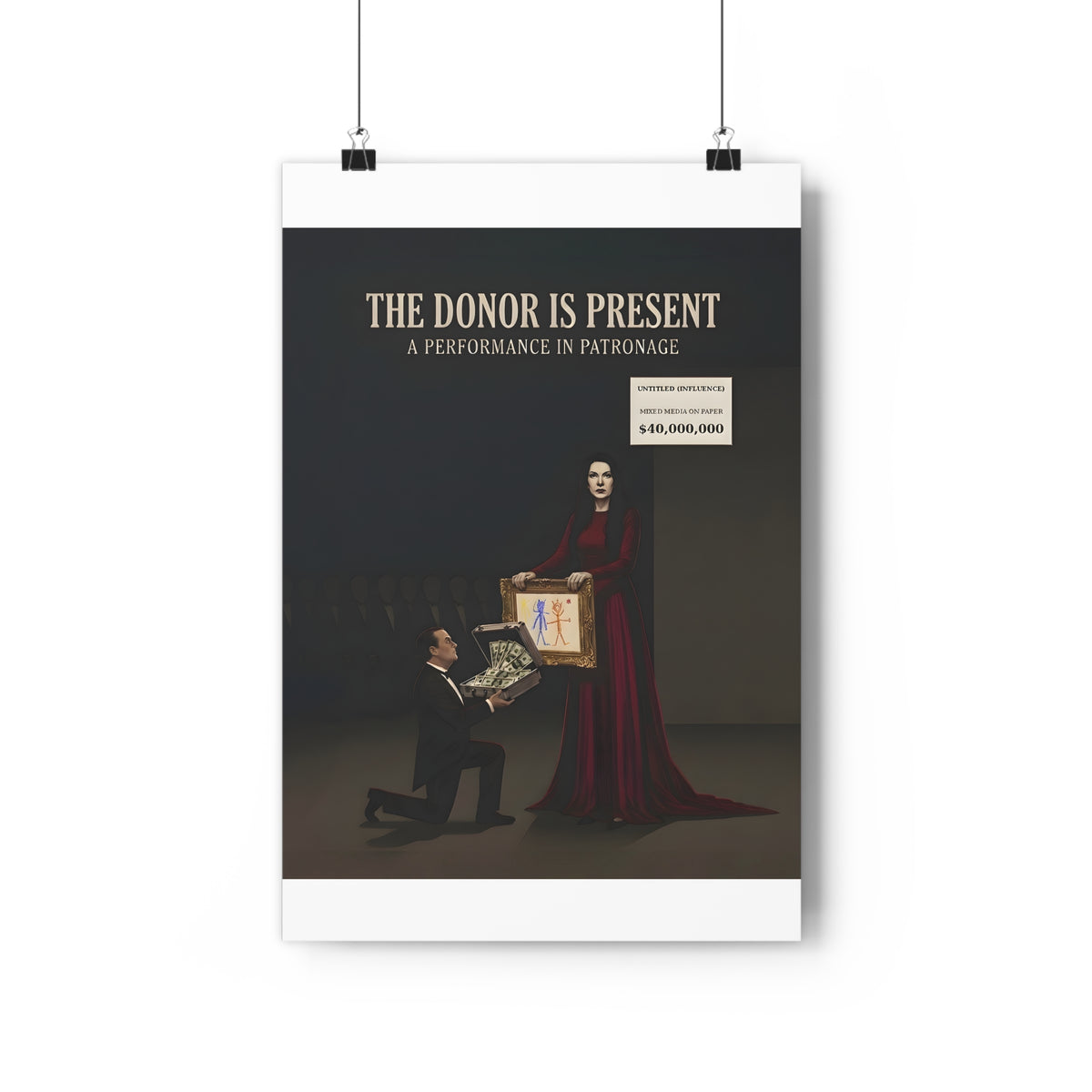 The Donor Is Present — Art Print | Satire Poster