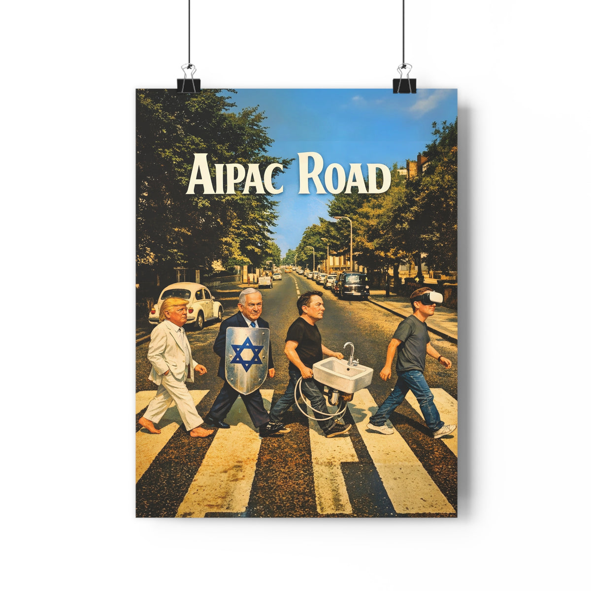 AIPAC Road — Art Print | Political Satire Lobbying Poster